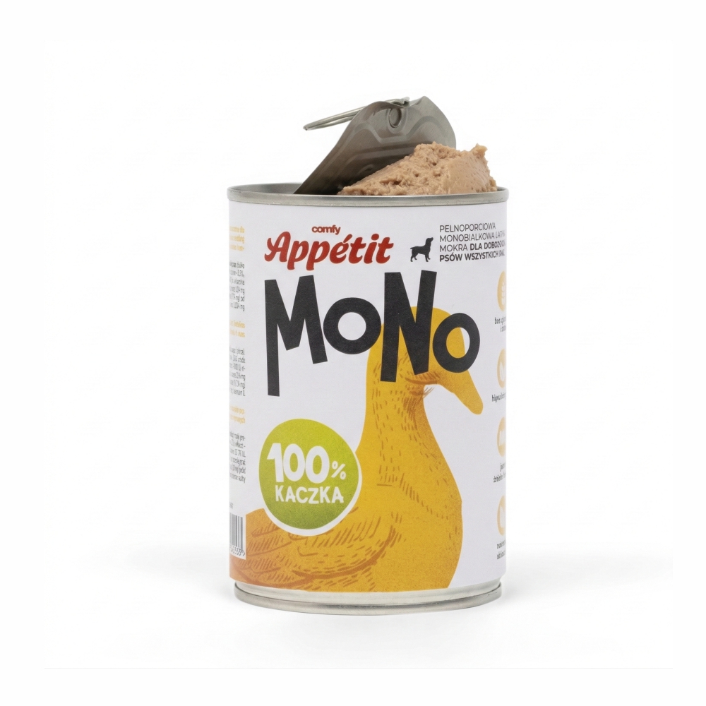 Comfy Appetit Mono Kaczka Monoproteinowa Karma Mokra Dla Psa Puszka 400g